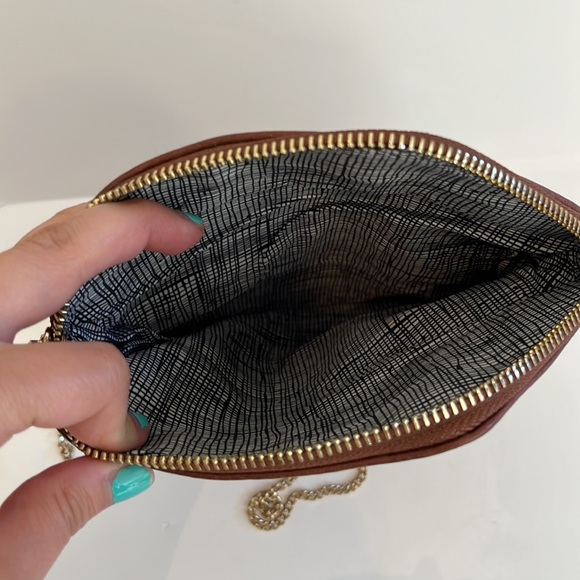 Francesca’s Brown and Gold Envelope Crossbody Bag - Picture 3 of 5